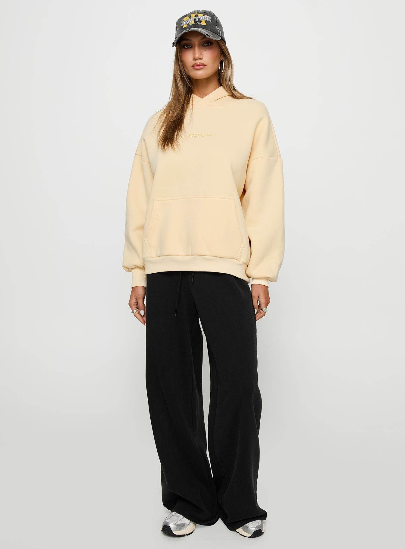 Princess Polly Hooded Sweatshirt Yellow