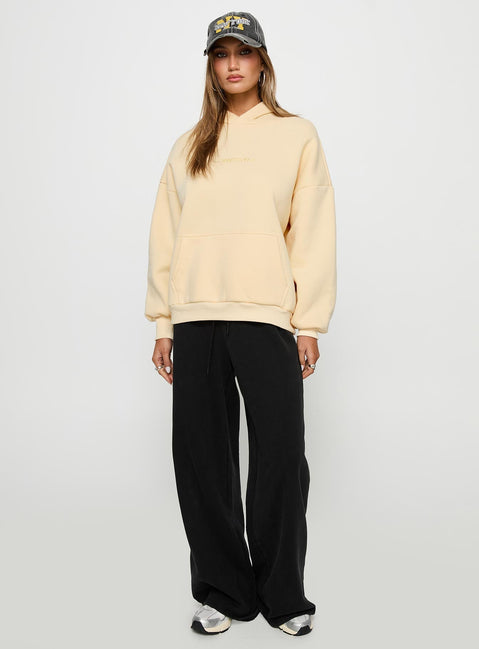 Princess Polly Hooded Sweatshirt Yellow