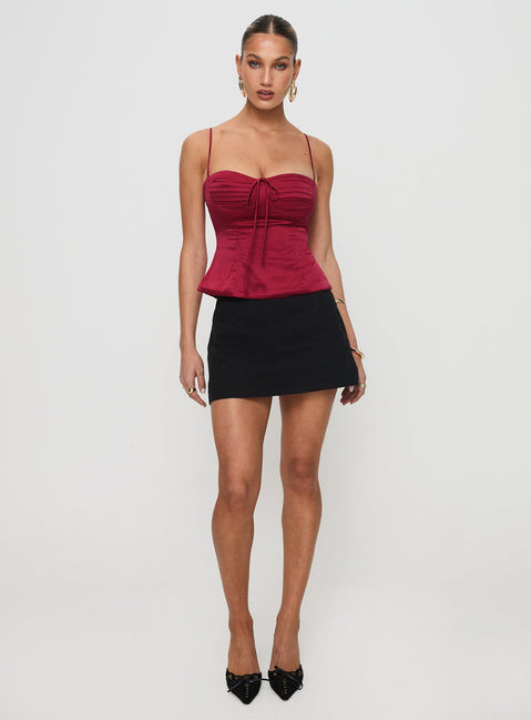 Hildy Tie Back Top Red