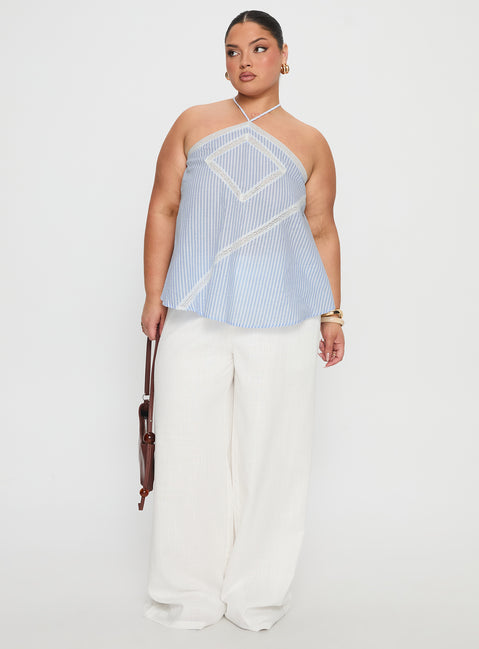 Pedra Wide Leg Pant White Curve
