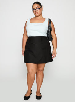 Grant My Wish Mini Skort Black Curve