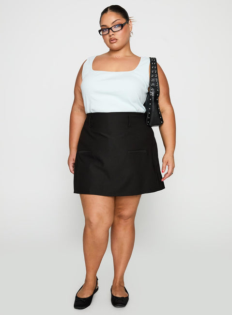 Grant My Wish Mini Skort Black Curve