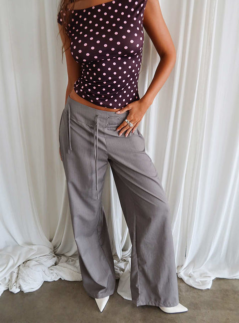 Just Have Fun Wide Leg Pant Grey