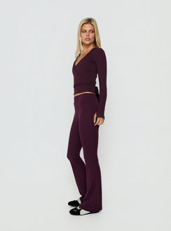 Energize Active Invisible Scrunch Flare Leggings Plum