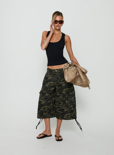 Daily Define Racerback Tank Top Black