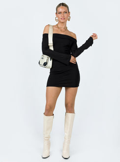 product Princess Polly Asymmetric Neckline  Anya Mini Dress Black