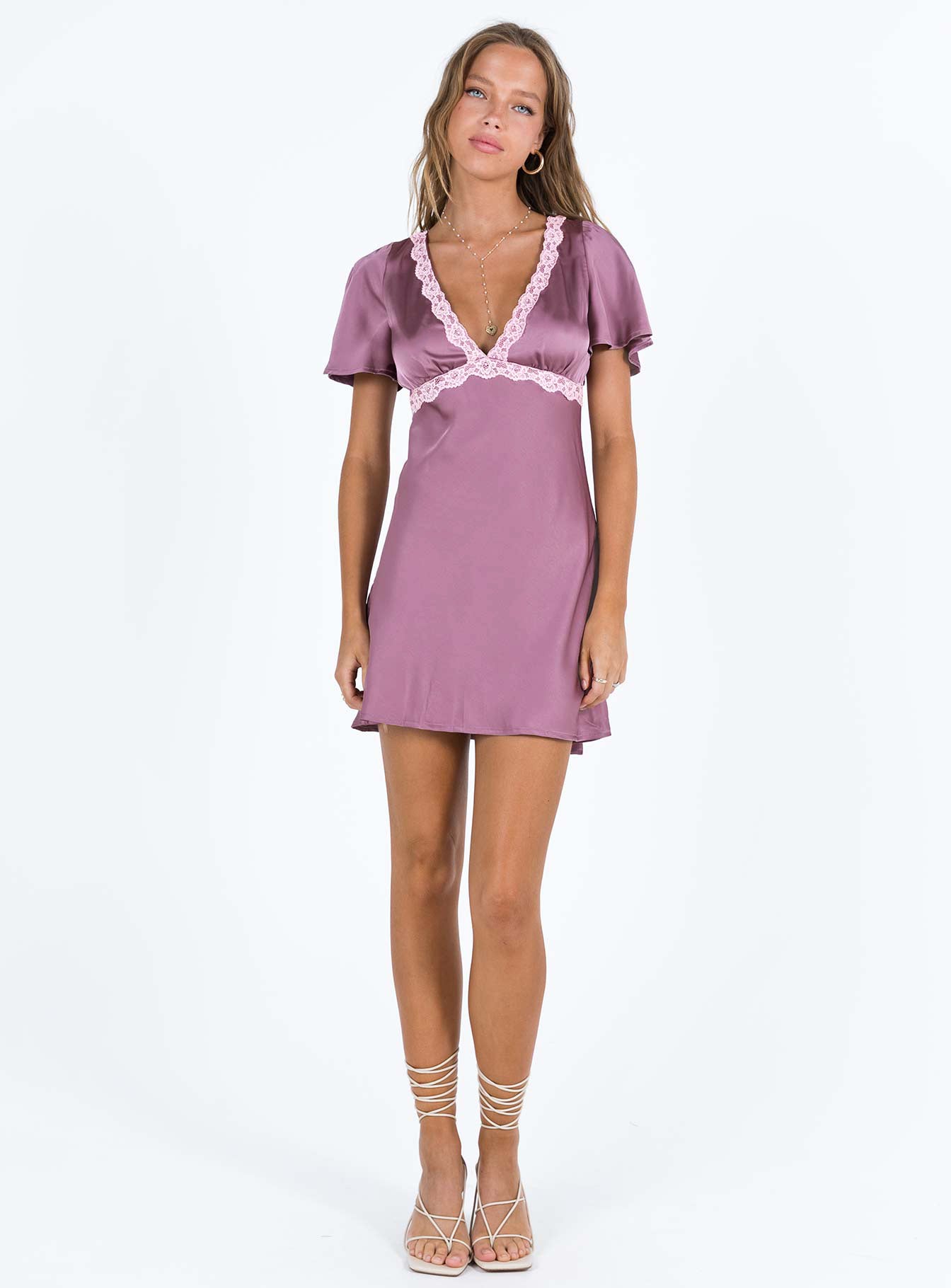 product Princess Polly V-Neck  Jaron Mini Dress Mauve