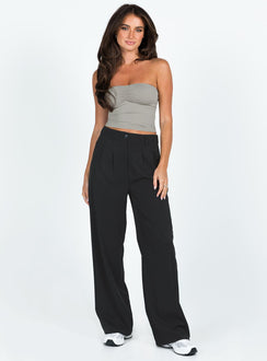 product Princess Polly Short Sleeves Square Neck  Devra Strapless Top Grey