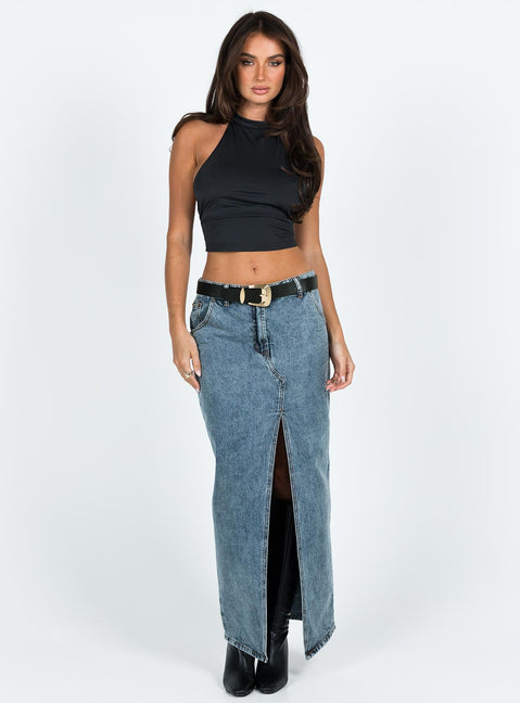 product Princess Polly Full Sleeves Square Neck  Dantone Top Black