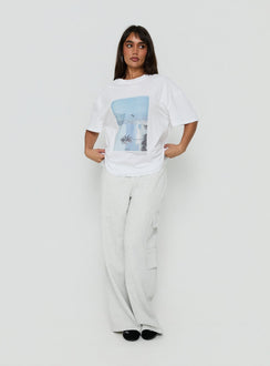 From Elsewhere Oversized Graphic Tee White