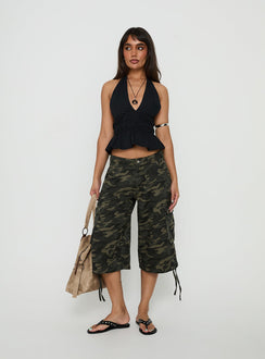 Perpetua Halter Neck Top Black