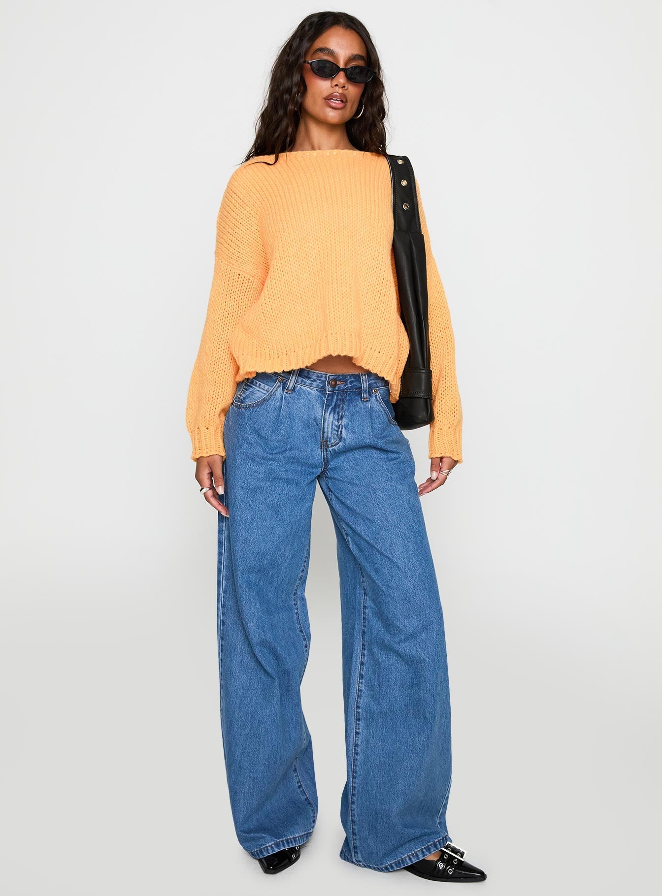 In The Evening Knit Sweater Orange