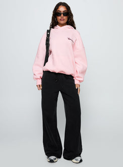 front view of model wearing Princess Polly Starblazer Princess Polly Graphic Hoodie Pink 