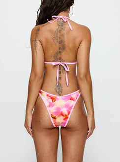 Sandbar Triangle Bikini Top Pink Floral