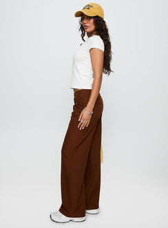 Two Lovers Low Rise Pants Brown