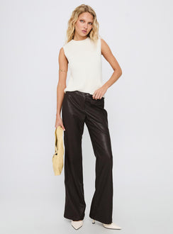 Jessabell Rib Sleeveless Top White