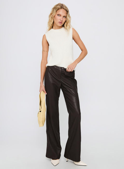 Jessabell Rib Sleeveless Top White