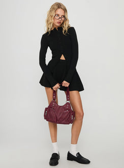 Juni Long Sleeve Knit Top Black