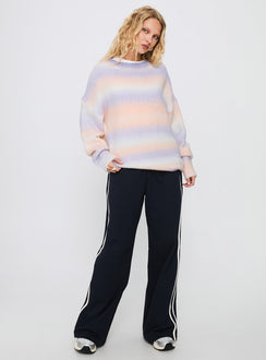 Orliana Ombre Knit Sweater Purple Multi