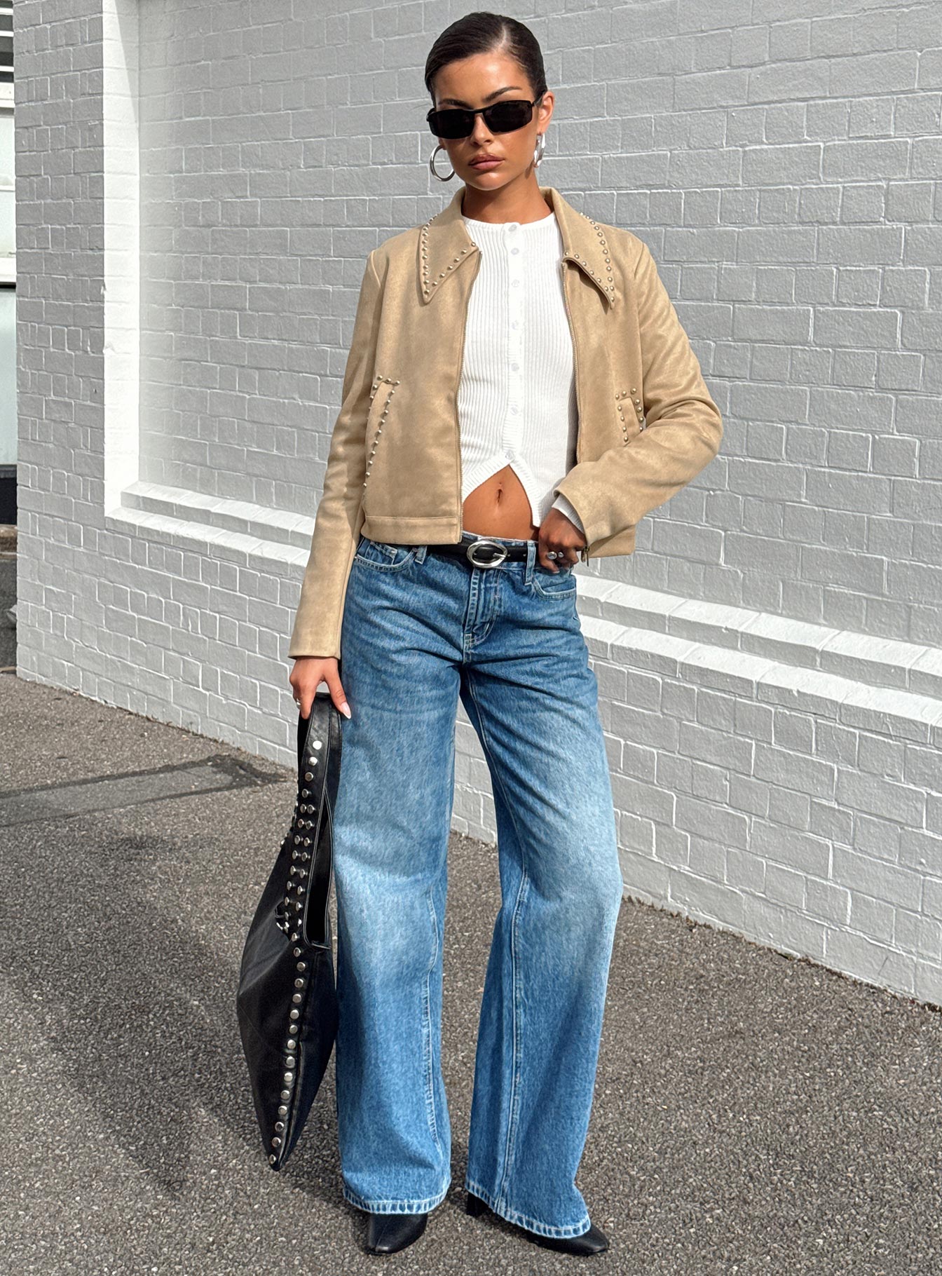 Hurleigh Faux Suede Jacket Brown