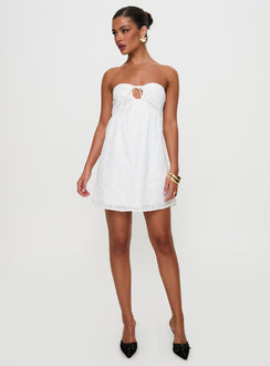 Rosenberg Strapless Mini Dress White