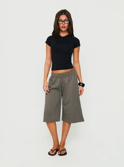 Nikko Longline Fleece Shorts Charcoal