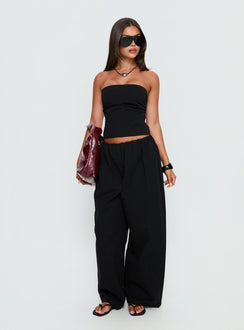 Twilight Strapless Top Noir