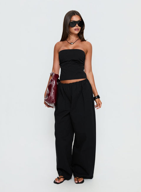 Twilight Strapless Top Noir