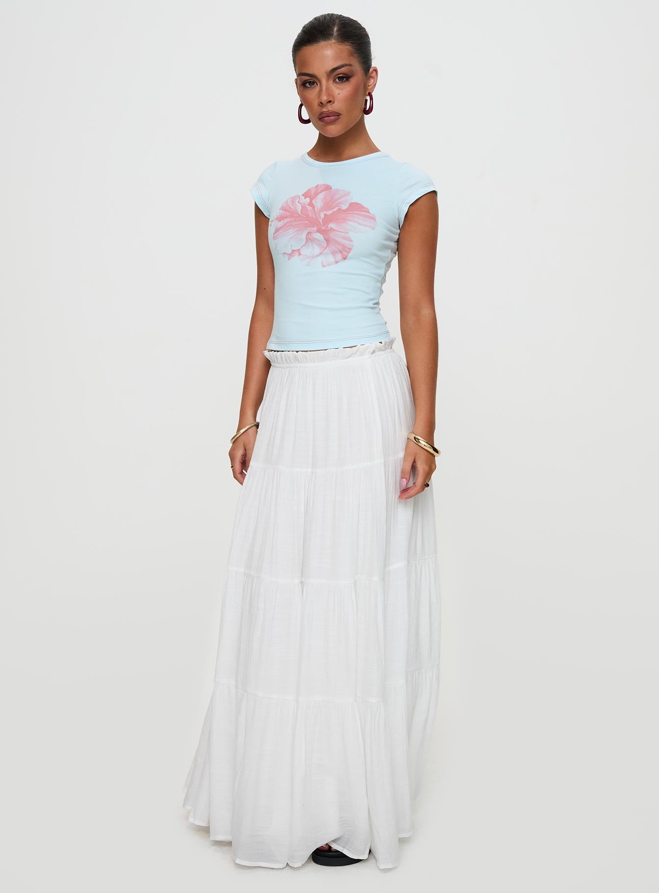 Mya Maxi Skirt White