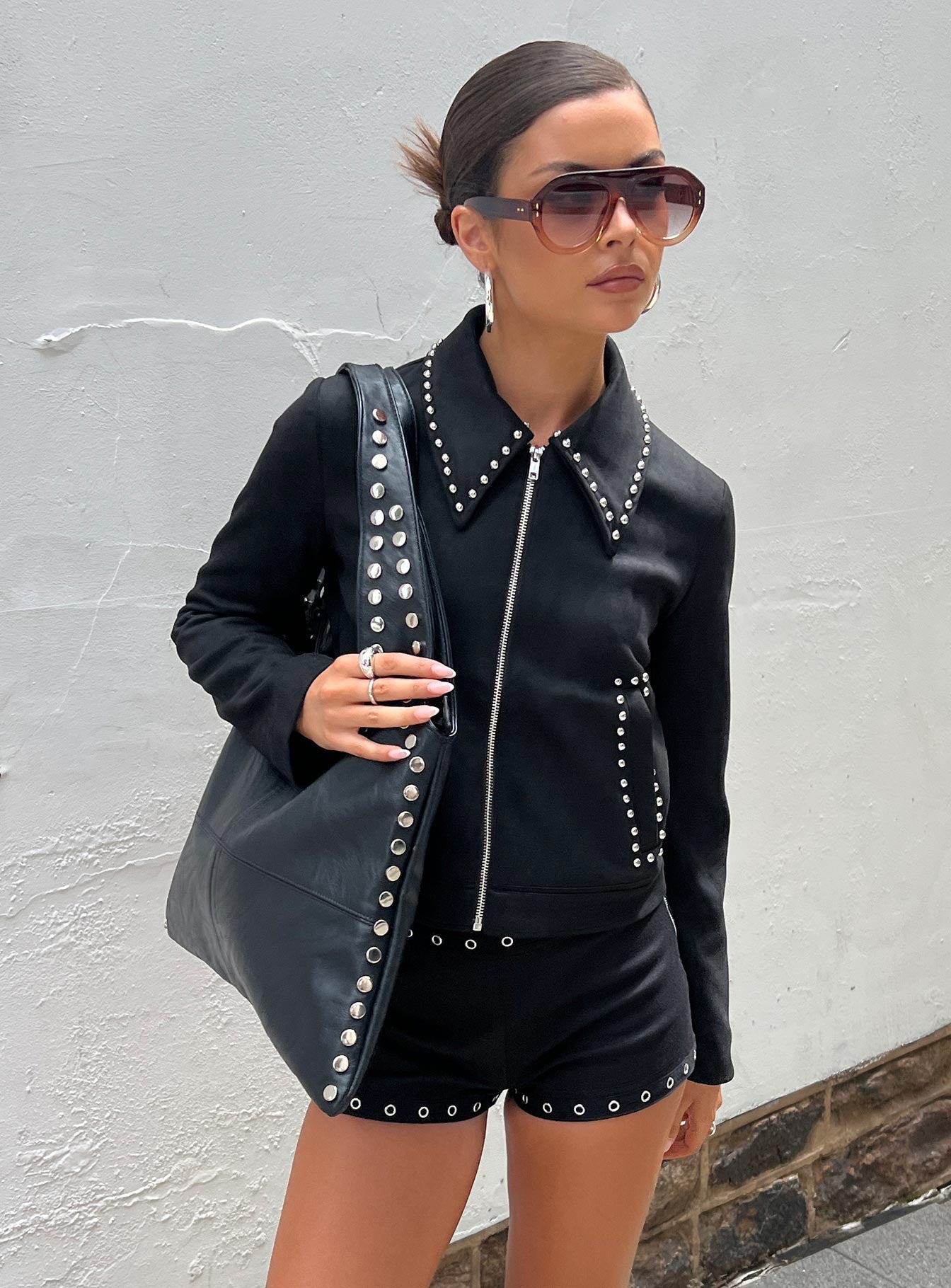 Hurleigh Faux Suede Jacket Black