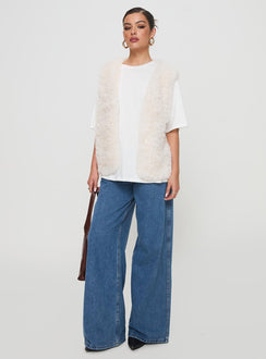 Charleson Faux Fur Vest Cream