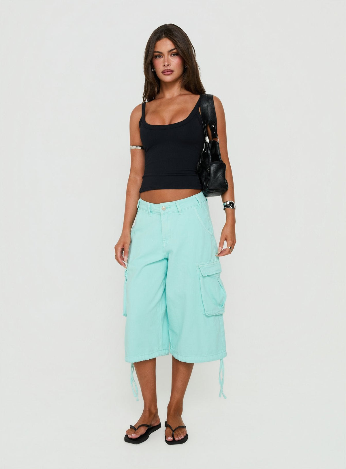 Hudsen Longline Cargo Shorts Turquoise