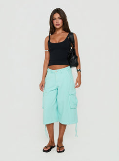 Hudsen Longline Cargo Shorts Turquoise