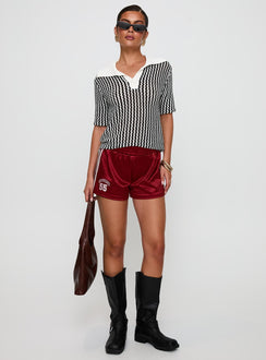 Tristar Collared Top Black