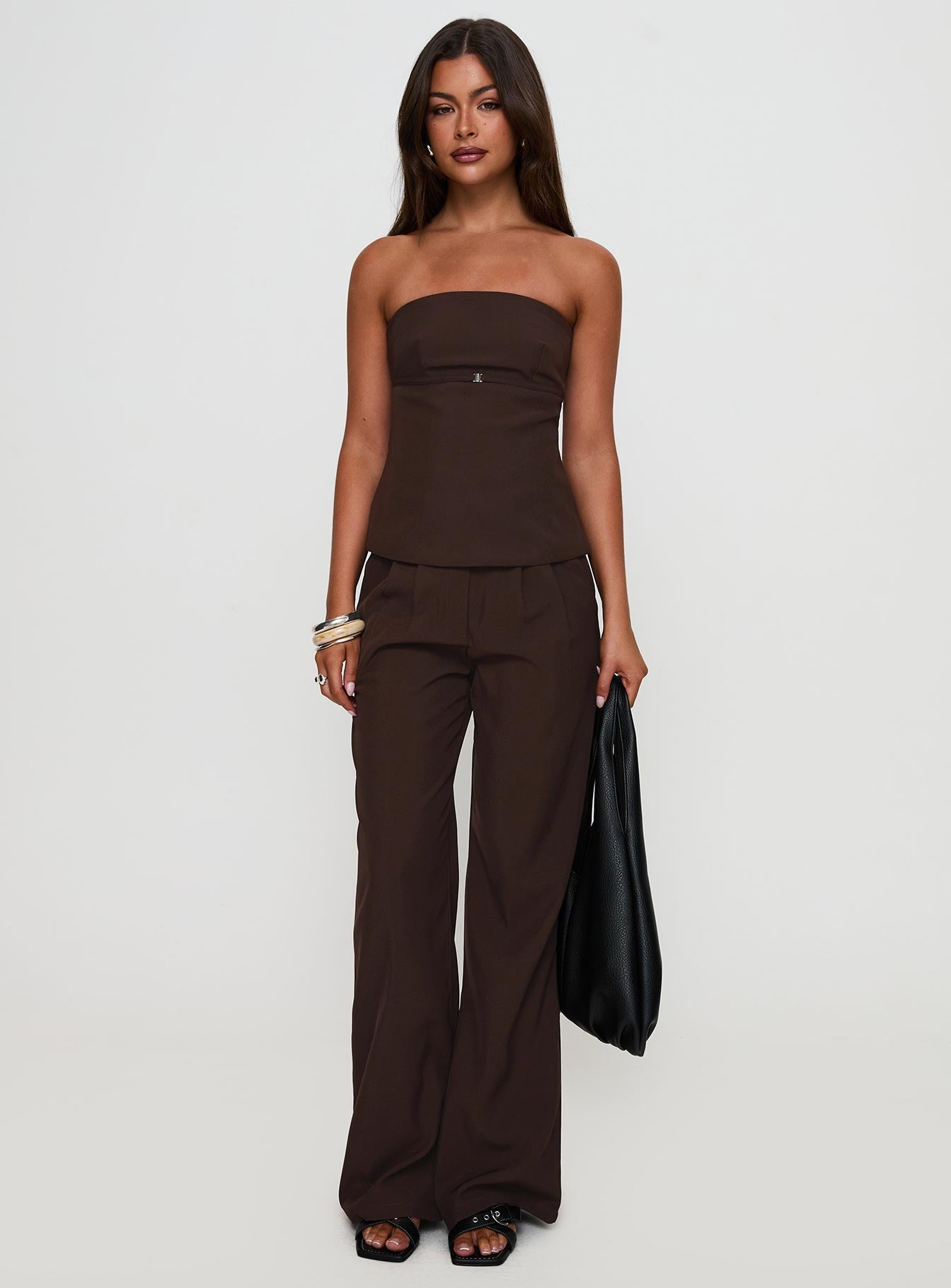 Irresistible Strapless Top Chocolate Petite