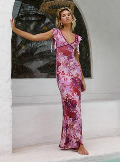 Soleila Maxi Dress Purple Multi