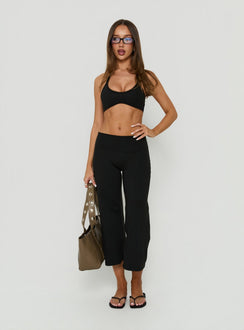 Symmetry Active Wide Leg Capri Pants Black