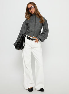 Reaper Mid Rise Baggy Jeans White