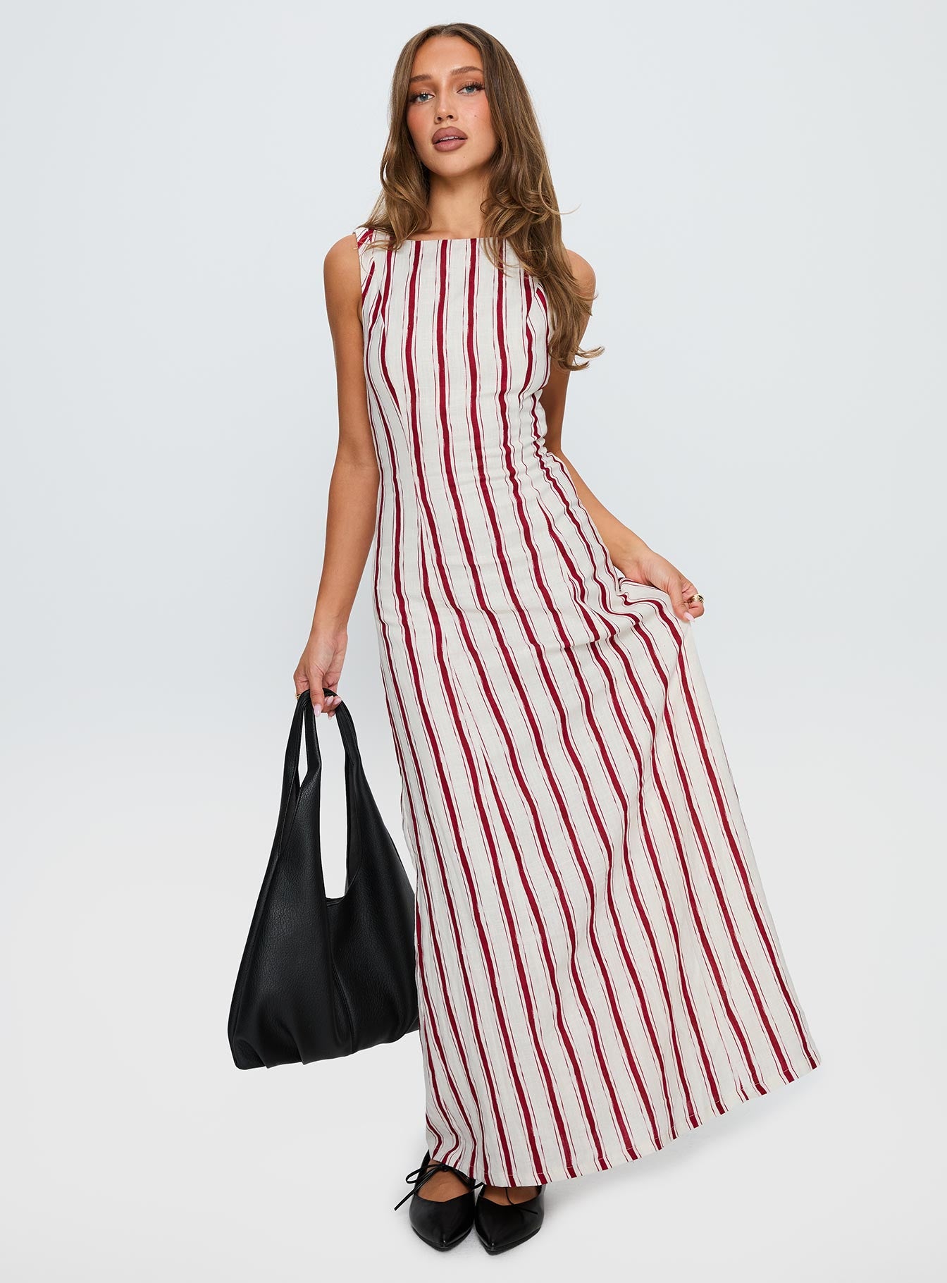 Lewisa Maxi Dress Red Stripe