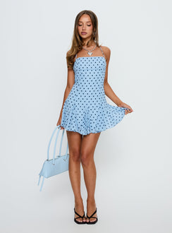 Delamere Mini Dress Blue / Navy Polka