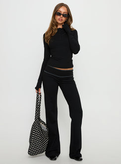 Kobee Jersey Long Sleeve Layering Top Black