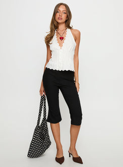 Delle Anglaise Halter Top White