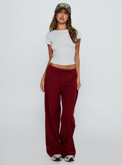 Jubel Wide Leg Pants Red
