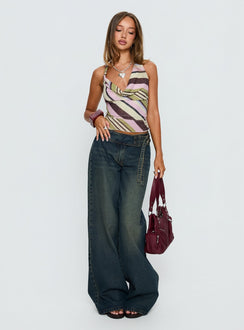 Boxie Mid Rise Wide Leg Jeans Vintage Wash
