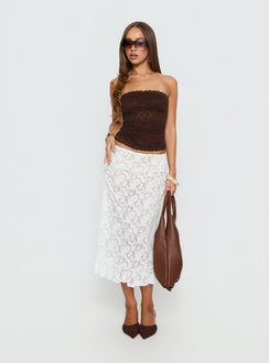 Mochapella Strapless Top Chocolate