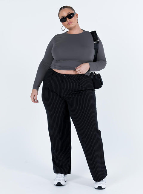 product Princess Polly High Waisted Pants High Waisted Pants  Titius Pants Black Curve