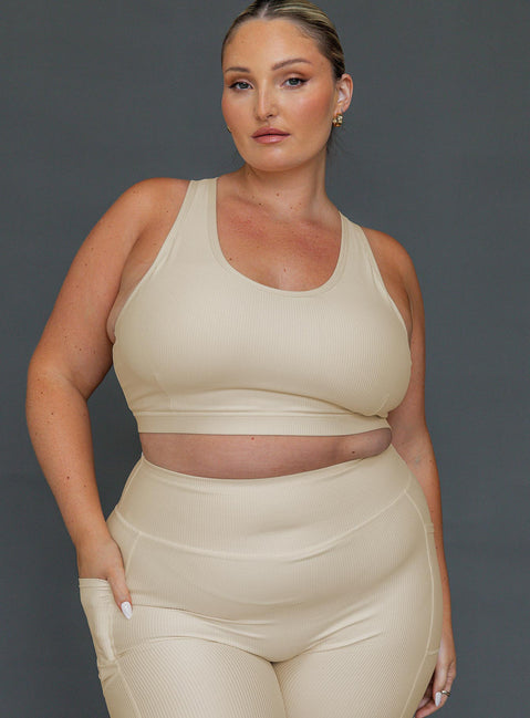 Latte active crop top