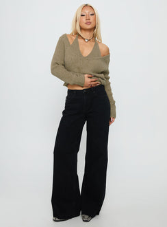 Darla Low Rise Straight Leg Jeans Washed Black