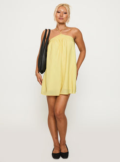 Moonlit Mini Dress Lemon