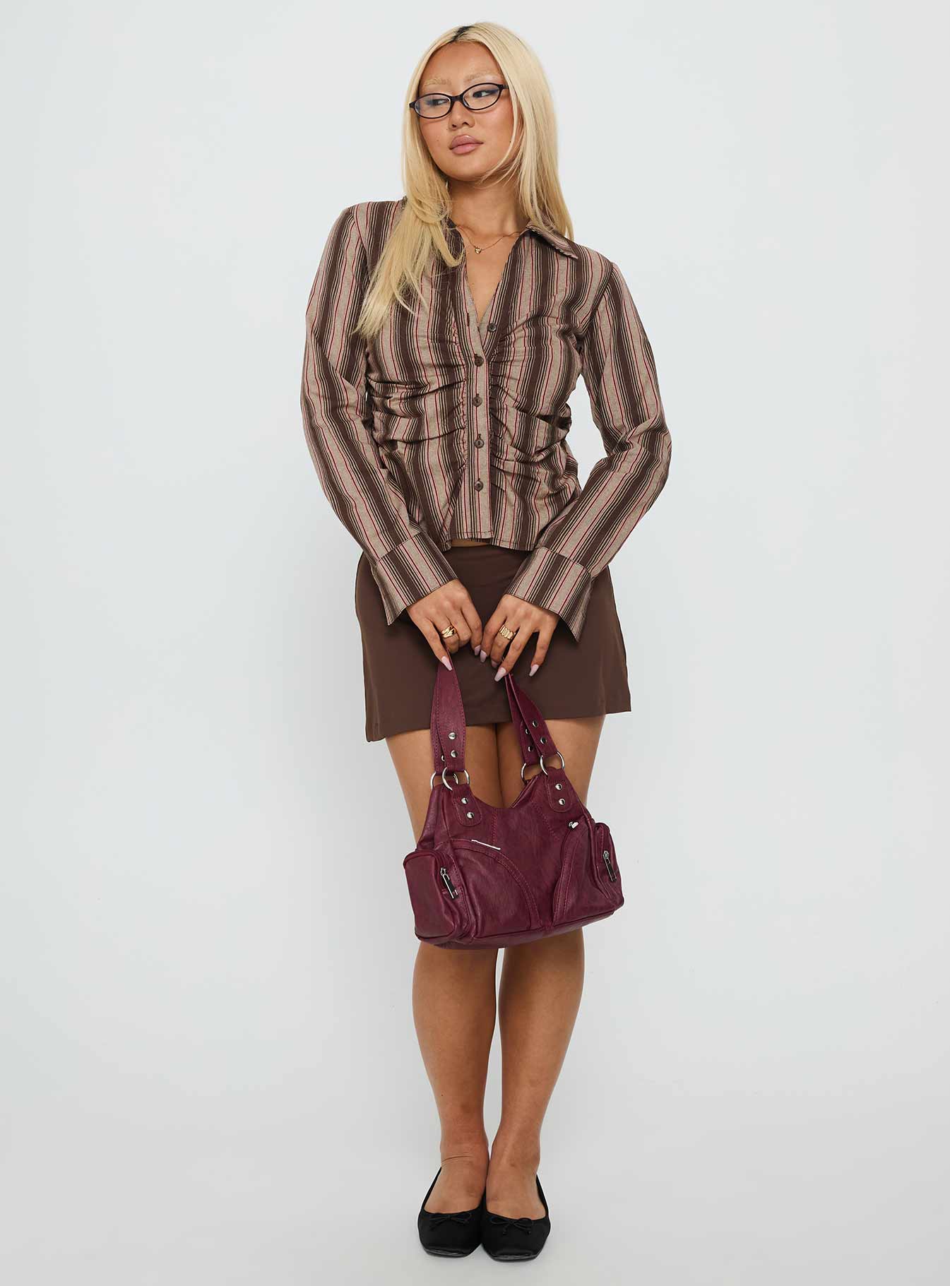 Liviya Ruched Long Sleeve Top Multi